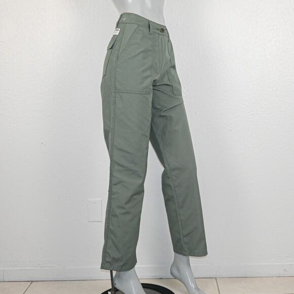 Deus Ex Machina Women's Mona Ripstop Pants in Lichen Green size Small NWT - Picture 3 of 13